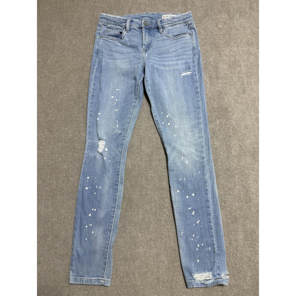 BLANKNYC Jeans Womens 27 Skinny Distressed Paint Splatter Denim Pants